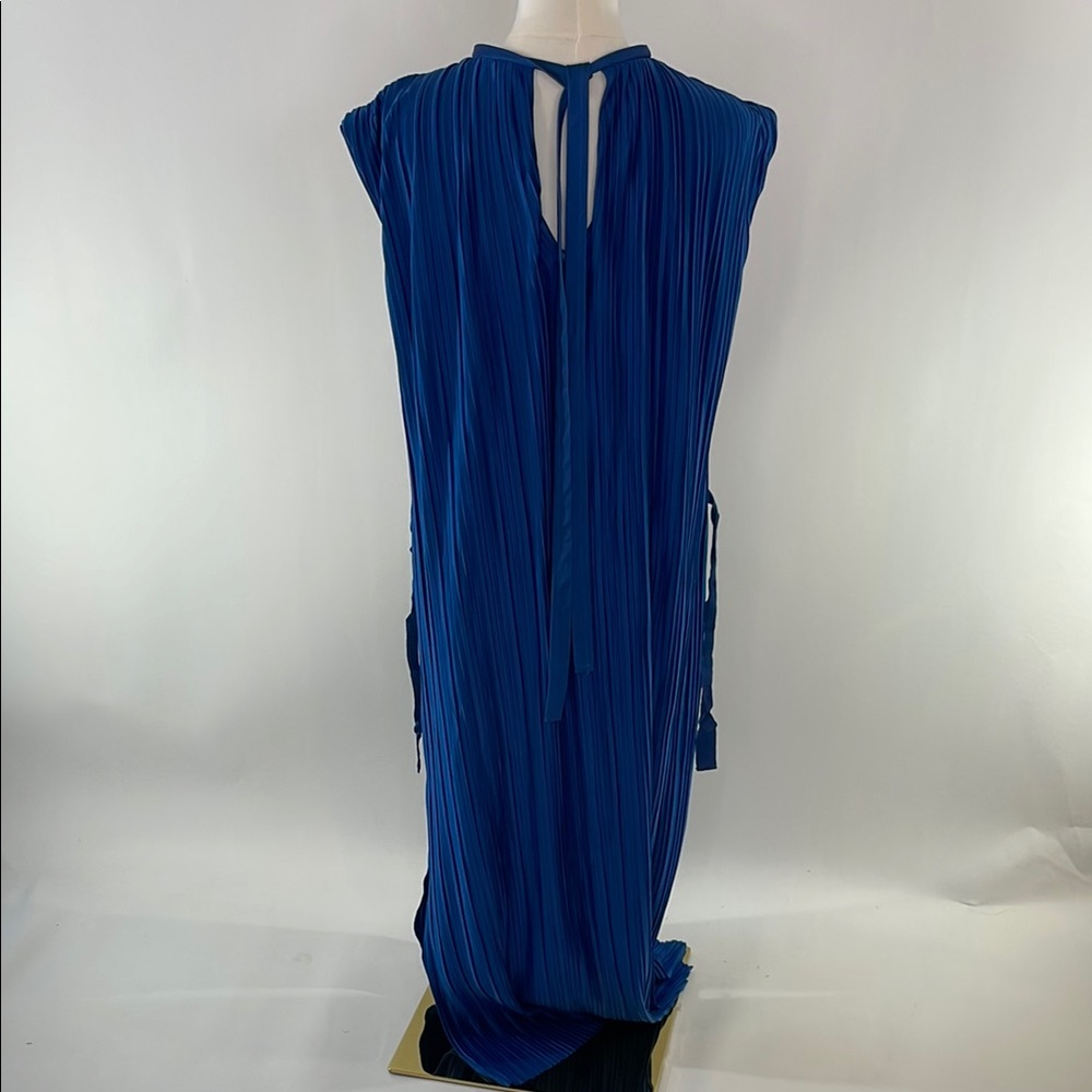 Atlein Collective Navy Plisse Midi Dress, S - Picture 6 of 14